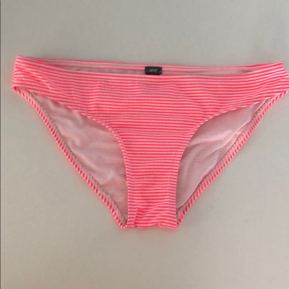 pink and white Aerie bikini botttom